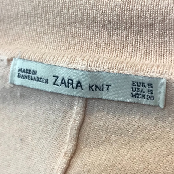 🍀 2 FOR $30 🍀 Zara Knit Baby Pink Cardigan - Picture 5 of 5
